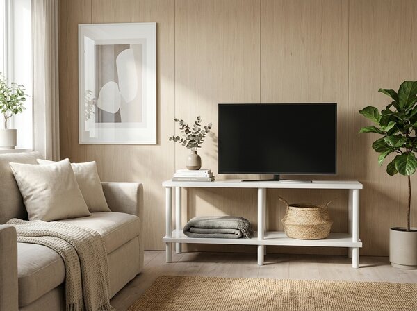 TV stolík SOLE 90 cm, biela