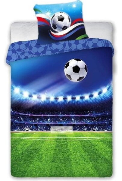 Obliečky bavlnené Deluxe 3D 200x140cm+90x70cm Futbal gól Faro