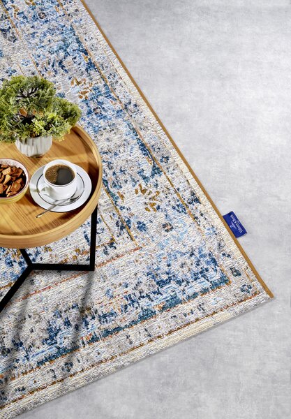 Villeroy & Boch Kusový koberec 106064 Cream, Blue – na von aj na doma, 120x180, modrá, chodba / predsieň