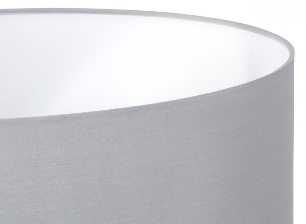 Stojaca lampa sivá čierna statívový kovový podstavec trojnožka 156 cm látkové tienidlo moderný industriálny štýl obývačka spálňa
