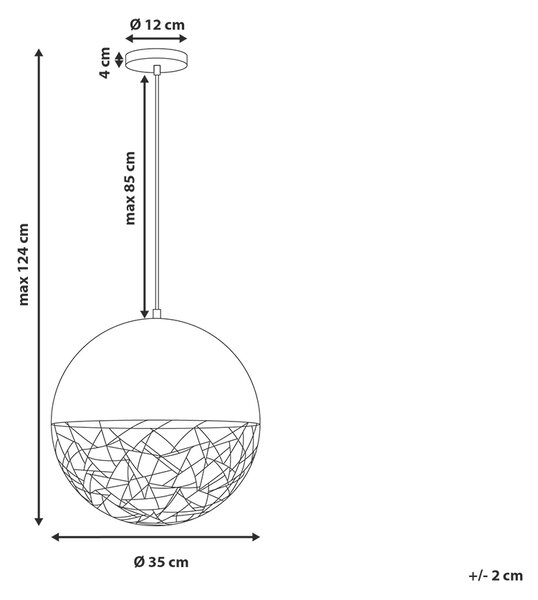 Závesná lampa medená čierna oceľ geometrický okrúhly tvar tienidlo na 1 žiarovku moderný štýl obývačka jedáleň
