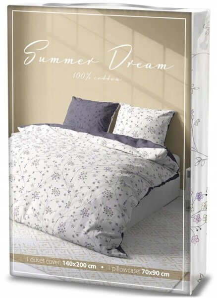 Bavlnené posteľné obliečky Summer Dream s jemným kvetinovým vzorom - 100% bavlna - 70 x 90 cm + 140 x 200 cm