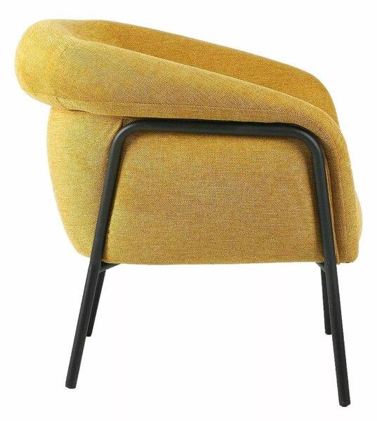 Dizajnové kreslo CLOVER BREGO, horčicové BREGO 68