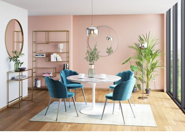 Kare Design Stojaca lampa Goblet Ball - chrómová
