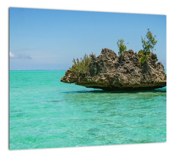 Obraz mora s ostrovčekom (Obraz 30x30cm)