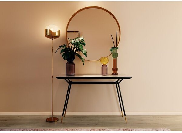 Kare Design Stojaca lampa Golden Goblet Ball - zlatá
