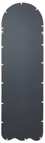 Nástenné zrkadlo biele železo sklo 45 x 145 cm nepravidelný tvar závesné moderný minimalistický štýl obývačka spálňa predsieň