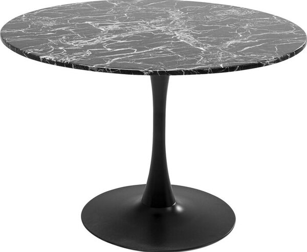 Kare Design Jedálenský stôl Schickeria Ø110 cm - mramorový vzhľad