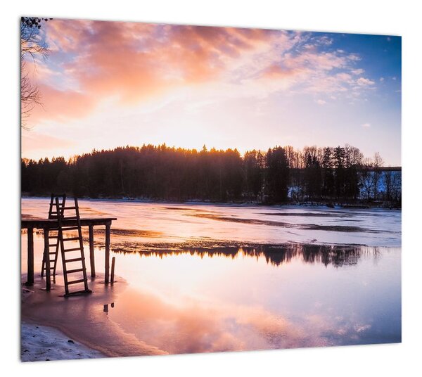 Obraz zimnej krajiny (Obraz 30x30cm)