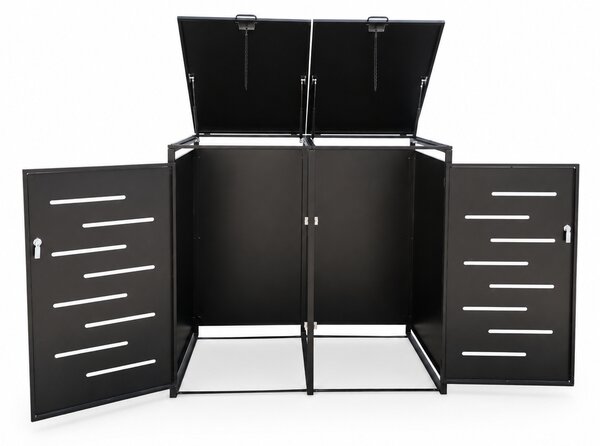 Furnigo Prístrešok na odpadkové koše Arel 132x80x116 cm - antracit