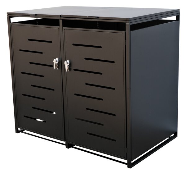 Furnigo Prístrešok na odpadkové koše Arel 132x80x116 cm - antracit