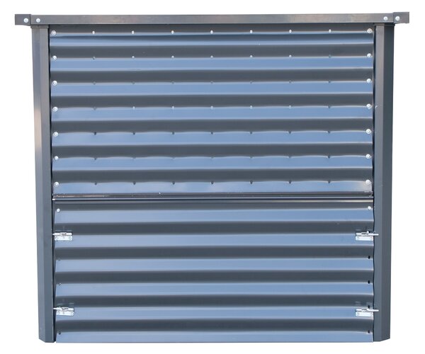 Furnigo Kovový kompostér 99x99x86 cm - strieborný