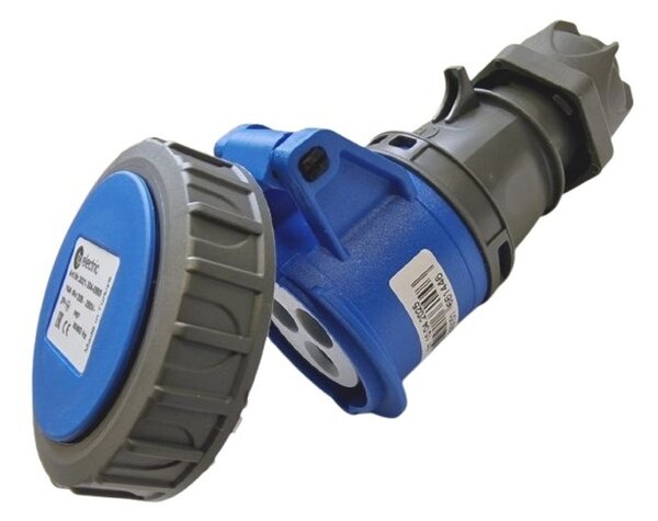 TP electric Zásuvka priama káblová, 3-pólová, 250V, Quick connect 3x16A IP67 3021-304-0900