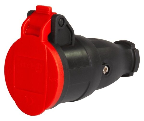 TP electric Gumová spojovacia zásuvka s pružinovým viečkom 1x16A IP54 3101-395-0300