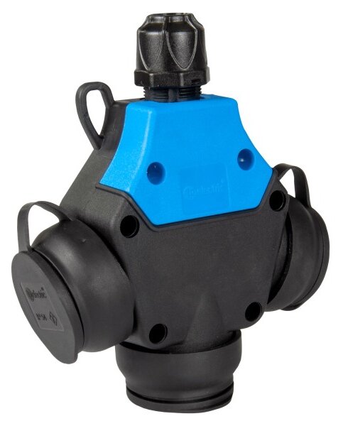 TP electric Roztrojka gumová jednofázová, francúzske zásuvky 250V 1x16A IP54 3101-316-0300