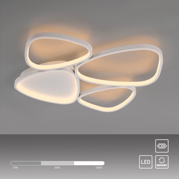 Schöner Wohnen 14038-16 - Stmievateľné LED stropné svietidlo PEBBLES LED/35,5W/230V biela