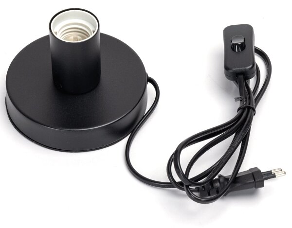 Aigostar - Stolná lampa 1xE27/60W/230V čierna