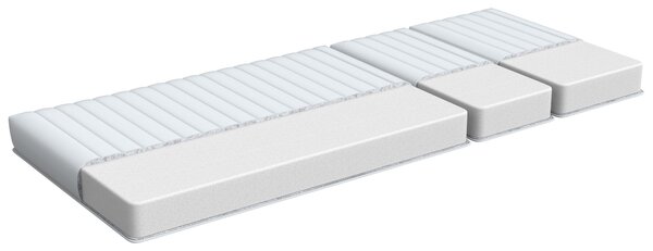 Penový matrac na rozťahovaciu posteľ biely 90 x 130/160/200 cm stredne tvrdý PU pena rastúci matrac pre deti snímateľný poťah detská izba