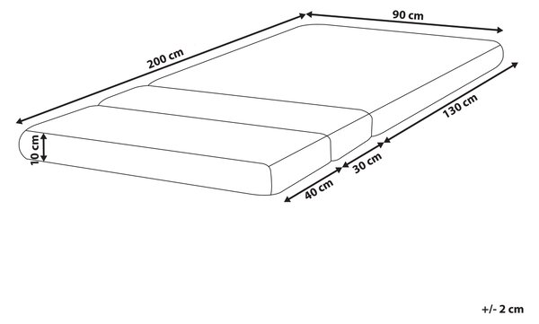 Penový matrac na rozťahovaciu posteľ biely 90 x 130/160/200 cm stredne tvrdý PU pena rastúci matrac pre deti snímateľný poťah detská izba