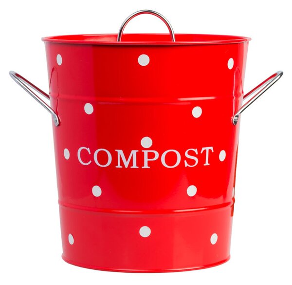 Kovový box na kompost červený, COM2