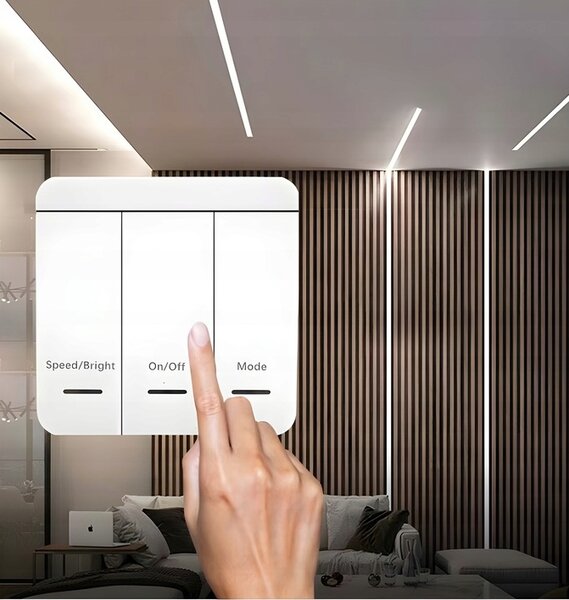 ECOLIGHT Sada digitálnych LED pásikov 5m COB 65W WS2811 24V regulátor napájania