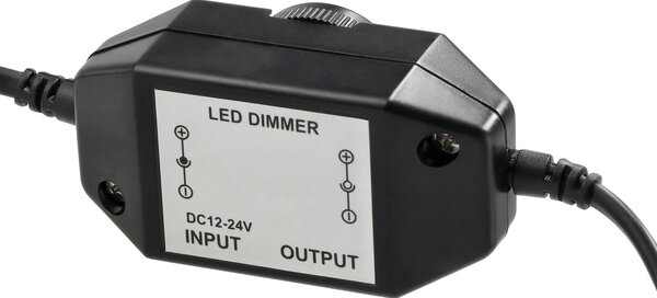 BERGE Stmievač LED pásikov 12V 24V s nastaviteľným potenciometrom 6A