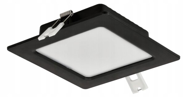 LED panelové stropní svítidlo pro zapuštěnou montáž 6W, černé čtvercové, 4000K