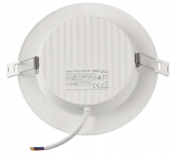 ECOLIGHT LED stropný panel zapustený okrúhly 12W 1200lm biely