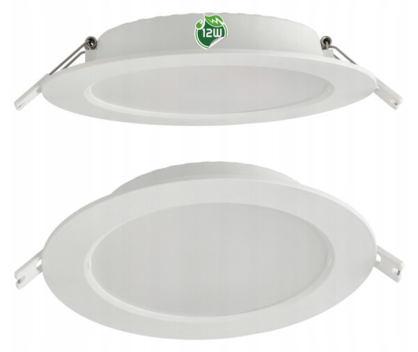 ECOLIGHT LED stropný panel zapustený okrúhly 12W 1200lm biely