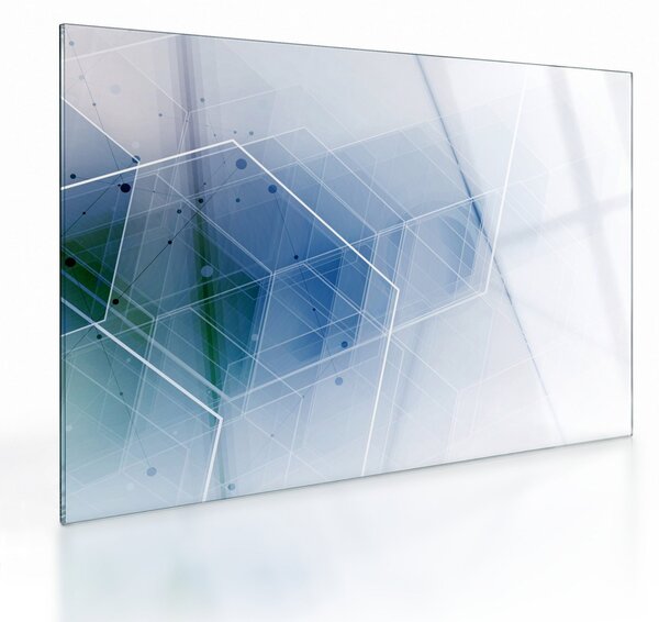 Sklenený obraz - Geometrické útvary (70x50 cm)