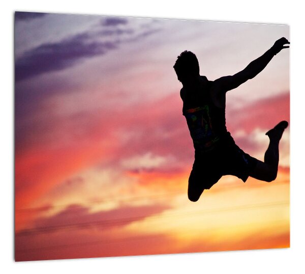 Obraz skákajúceho muža (Obraz 30x30cm)