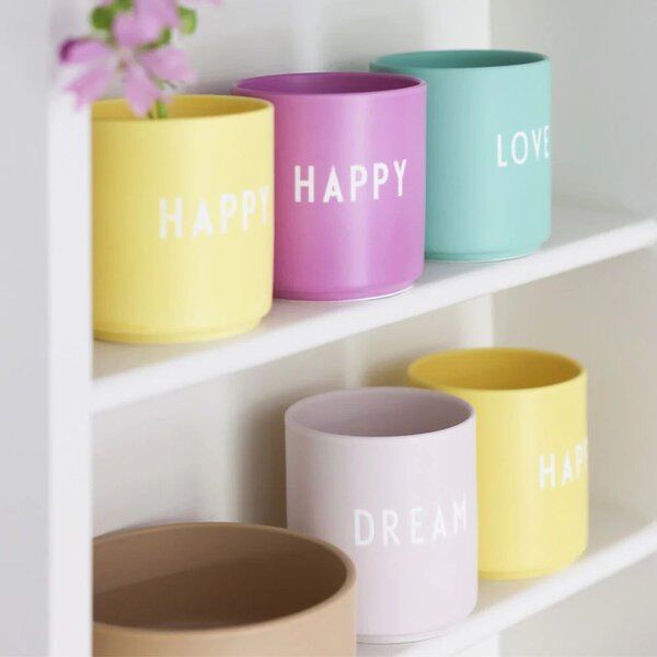 Porcelánový hrnček Yellow Happy 300 ml