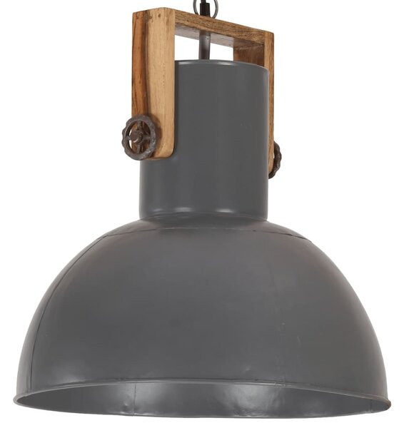 Industriálna závesná lampa 25 W sivá mangovník 42 cm okrúhla E27