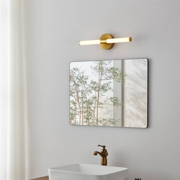 EGLO LED nástenné svetlo Ramola, mosadzová farba, šírka 45 cm, IP44,, Mosadz / zlato, Kúpeľňa, kov, Moderný