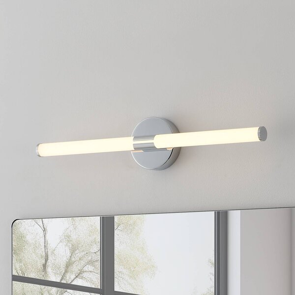 EGLO LED nástenné svetlo Ramola, chrómová farba, šírka 60 cm, IP44,, Chrómová / strieborná, Kúpeľňa, kov, Moderný