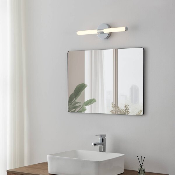 EGLO LED nástenné svetlo Ramola, chrómová farba, šírka 45 cm, IP44,, Chrómová / strieborná, Kúpeľňa, kov, Moderný