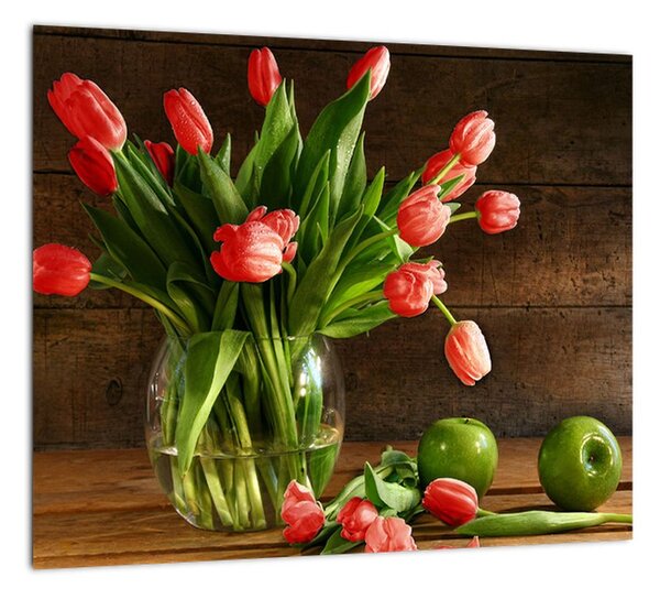 Obraz tulipánov vo váze (Obraz 30x30cm)
