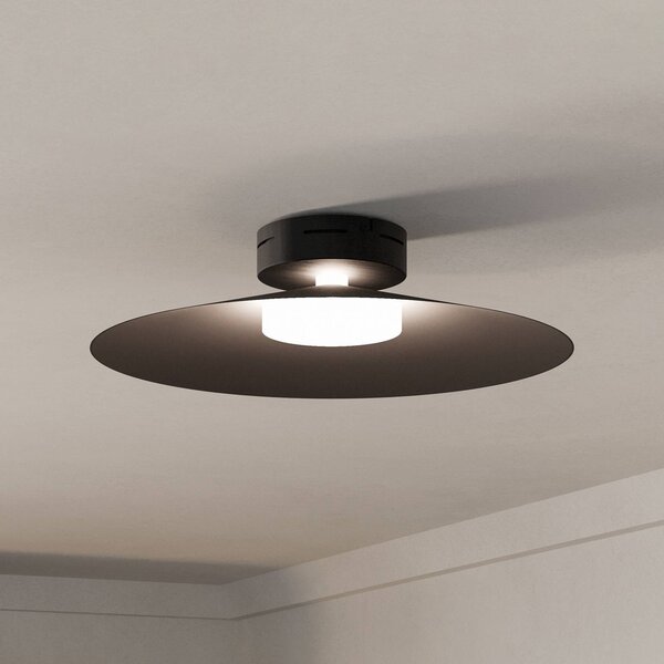 Stropné LED svetlo Conomavilla-Z, čierna Ø 45 cm RGB, Čierna, Obývacia izba / jedáleň, kov, Moderný, Závesné svietidlo