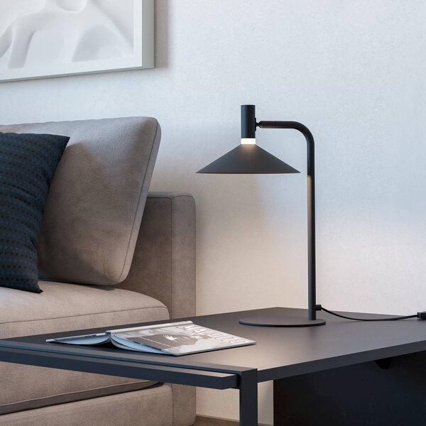 Stolová LED lampa Conomavilla-Z čierna výška 45 cm RGB, Čierna, Obývacia izba / jedáleň, kov, Moderný, Stojacie svietidlo