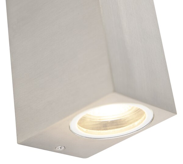 Moderná nástenná lampa hliníková 2-žiarovková IP44 - Baleno