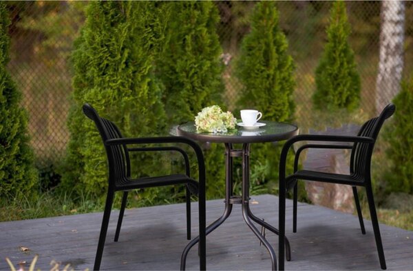 Garden Line Záhradná stolička LOCUM čierna