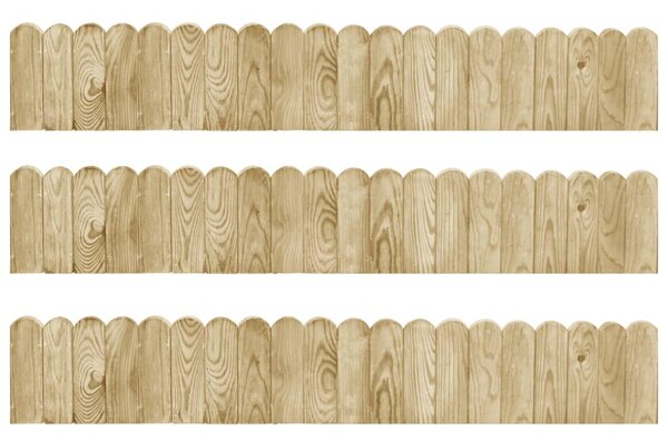 Trávnikové lemy 3ks 120 cm impregnované borovicové drevo