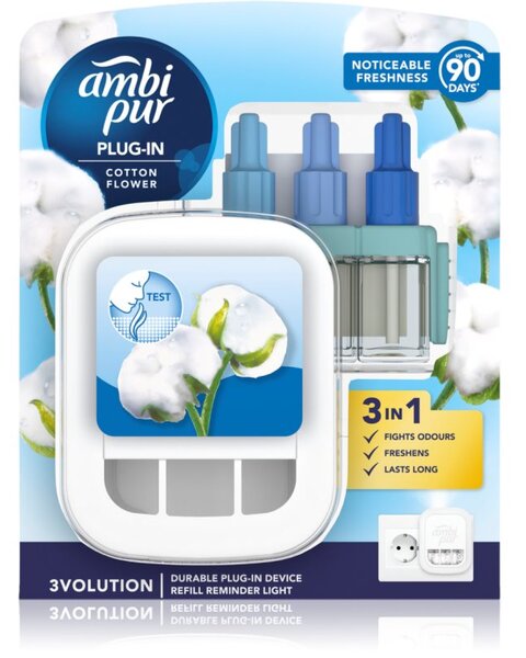 AmbiPur 3volution Cotton Flower elektrický osviežovač vzduchu s náplňou 20 ml
