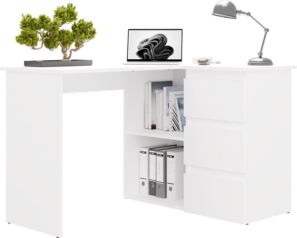 TP Living Rohový psací stůl Nicea pravý bílý