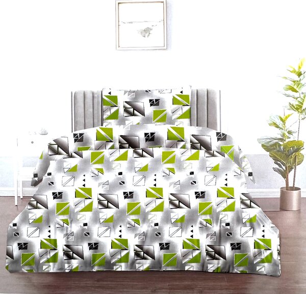 HOUSEWIFE ZELENÁ MOZAIKA bavlnené obliečky DeLuxe Obsah balenia: Štandardný rozmer 1x 140x200 + 1x 70x90