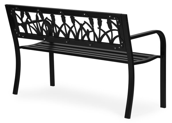 MultiGarden Záhradná lavička Dorado 120 cm čierna