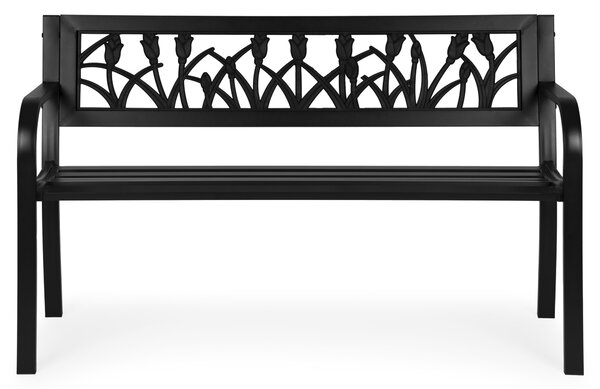 MultiGarden Záhradná lavička Dorado 120 cm čierna
