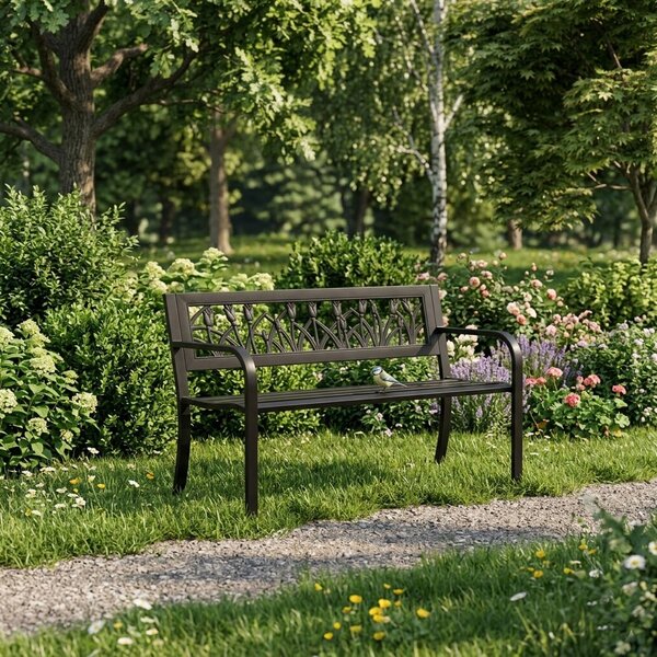 MultiGarden Záhradná lavička Dorado 120 cm čierna
