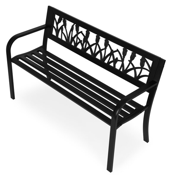 MultiGarden Záhradná lavička Dorado 120 cm čierna