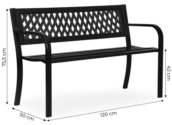 MultiGarden Zahradní lavička Mariner 120 cm černá